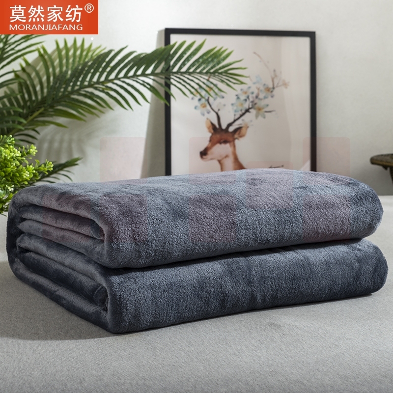 法兰绒毛毯双面绒薄毯子午休沙发空调休闲毯保暖绒床单