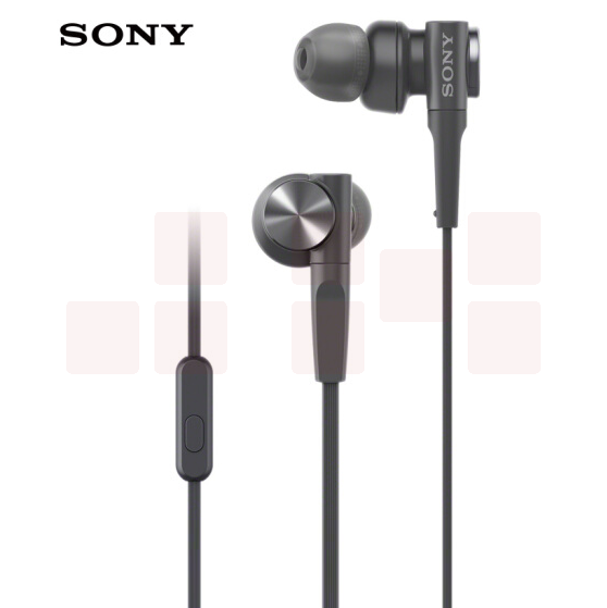 索尼（SONY）重低音立体声耳机MDR-XB55AP 黑色/浅灰