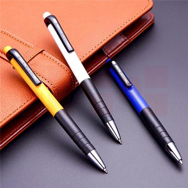 得力 6505 0.7mm按纽式圆珠笔  蓝色 按盒销售