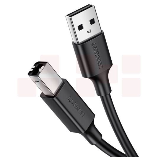 绿联（UGREEN）10844 黑 色 1米USB2.0高速打印机线 AM/BM方口接头数据线   货号：WY