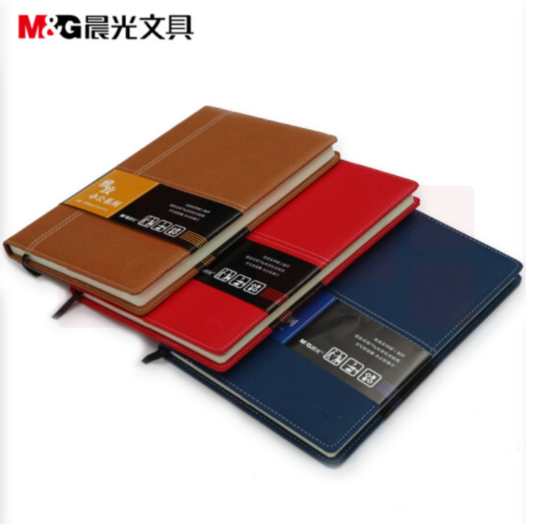 晨光 B5/100页 皮革胶套本记事本APY4K361（ 颜色随机）
