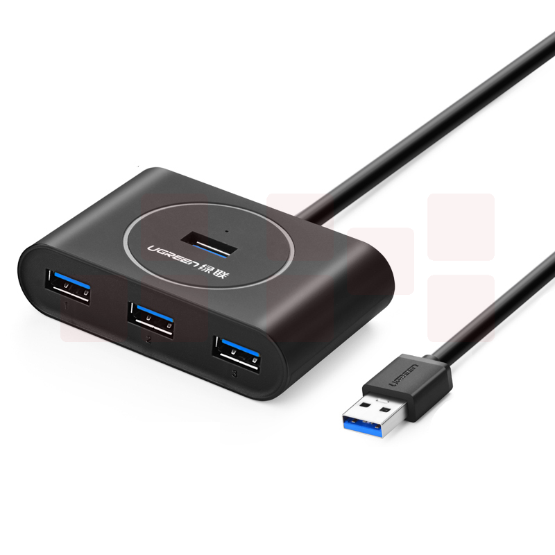 绿联 UGREEN USB3.0分线器 20290 0.5米 4口HUB集线器 台式机笔记本电脑一拖四
