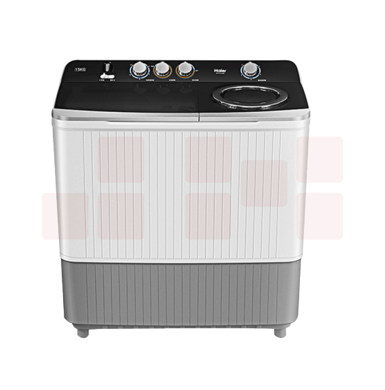 海尔（Haier）大容量半自动双缸洗衣机 双电机 15公斤不锈钢脱水桶XPB150-828S