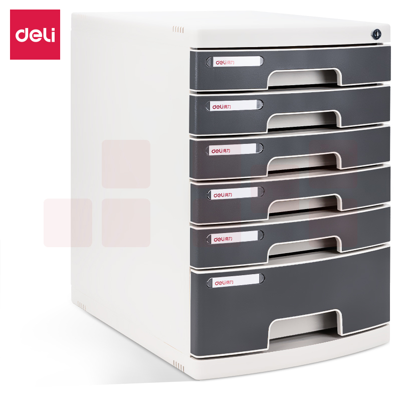 得力8876文件收纳 带锁295*380*430mm(浅灰)(只)