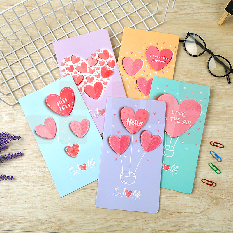 爱心形贺卡 员工祝福卡 幼儿园端午节生日小卡片  款式随机  货号：XWL