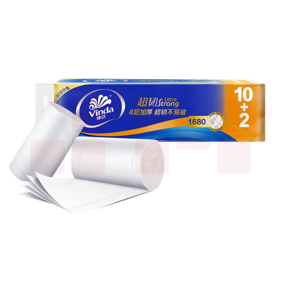 维达(Vinda) 无芯卷纸 超韧4层140克*12卷 卫生卷筒纸 纸巾
