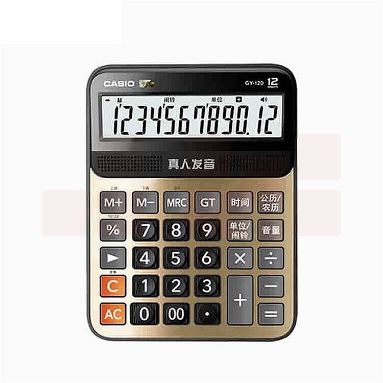 卡西欧（CASIO） GY-120-GD 语音计算器 蟠龙金