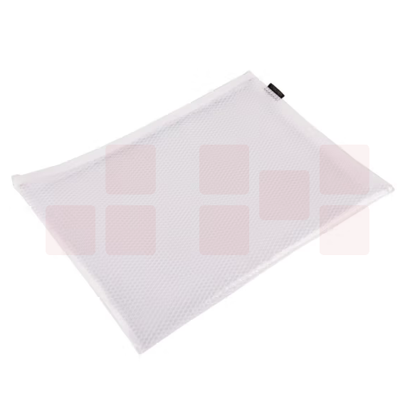 得力 5690-A4网格拉链袋(白色)