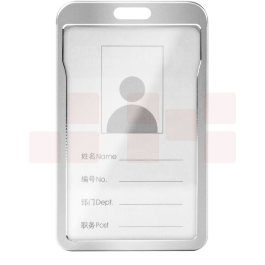 铝合金 证件卡套 竖式金属胸牌