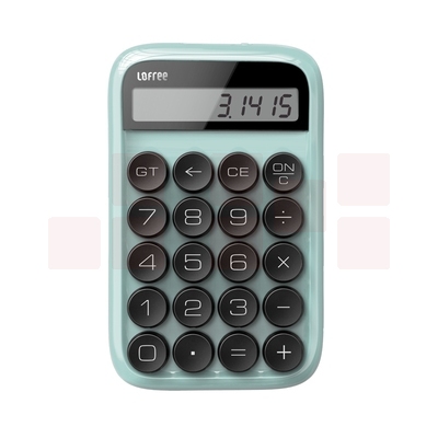 洛斐糖豆计算器圆点机械按键计算机便携考试用  蓝色