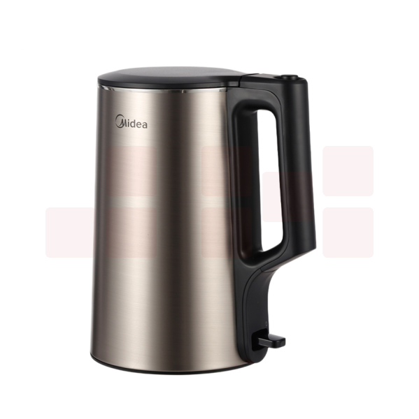 美的电水壶 PJ17A01 1.7L 双钢防烫防干烧热水壶304不锈钢1500W