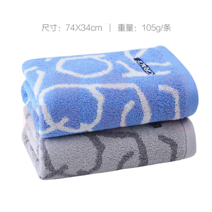 洁丽雅 新疆棉毛巾 9218   74cm*34cm  提花面巾 颜色随机