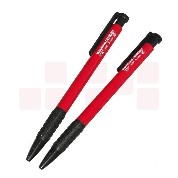 文正 2001 按擎式圆珠笔 0.7 红色 按盒销售