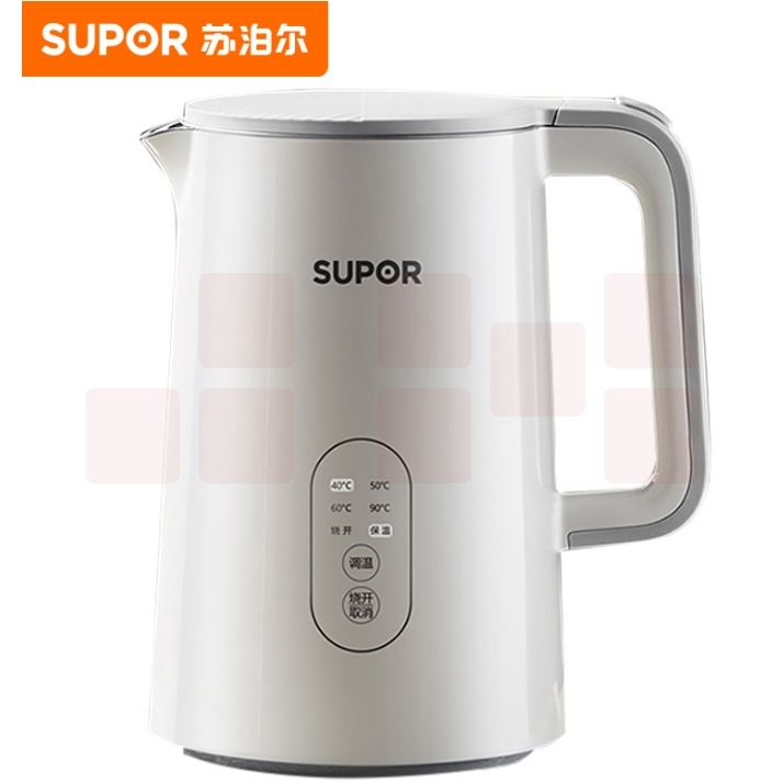 苏泊尔 电水壶1.5L烧水壶 温度显示 触控操作 5段调温电热水壶 SW-15J71A