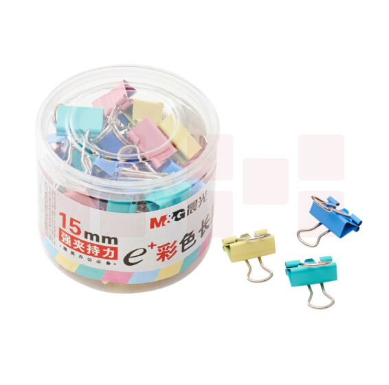 晨光彩色长尾夹15mm 60个/筒 4筒装 ABS92743