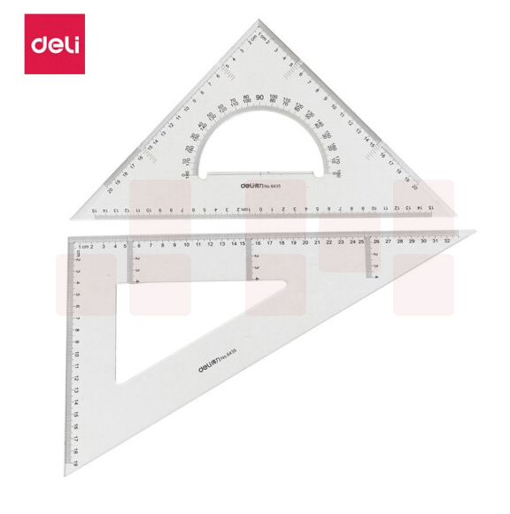 得力（deli） 6435三角尺 35cm有效刻度