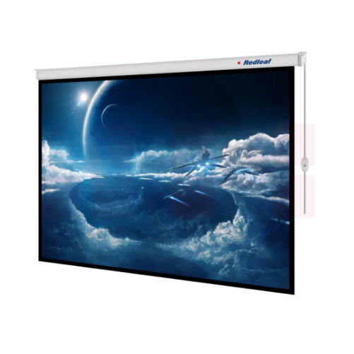 红叶（HONGYE）300英寸4:3 电动玻珠白塑银幕 需定做  6.10*4.60   白塑