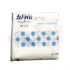 五月花餐巾纸 A16070A 100抽 单层