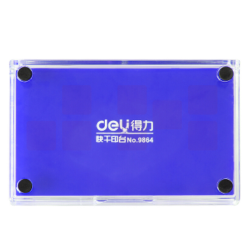得力(deli) 单色快干印台 9864 蓝色