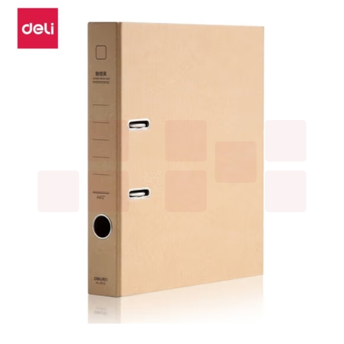 得力5912 A4双孔插页档案夹快捞夹 285*310*55mm(黄)(只)