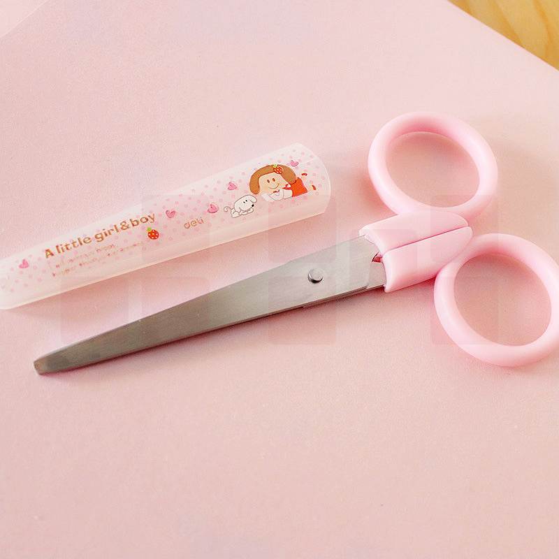 得力 6022 学生剪刀 121mm(4.75) (单位:把) 混色