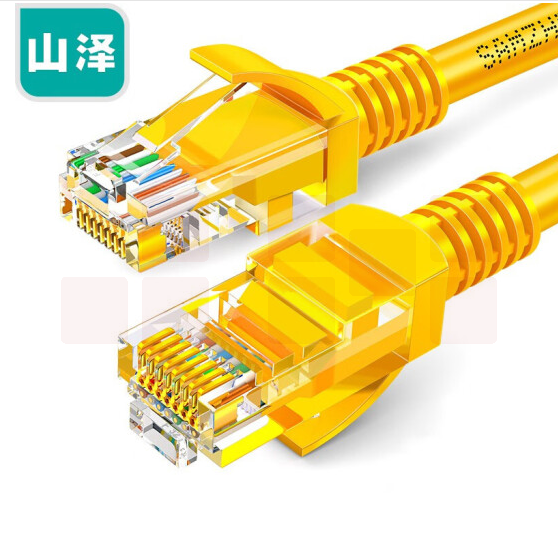 山泽 15米 超五类网线 CAT5e类高速千兆网线成品网线 黄色 YL-515