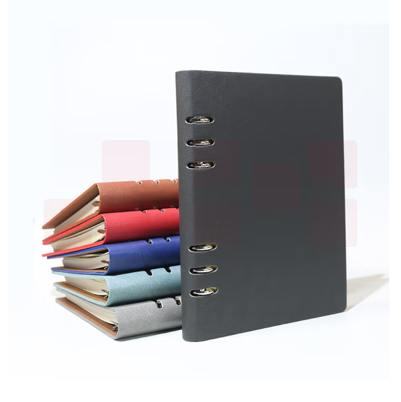 申士 A5/25K镂空活页商务记事本 办公笔记本 日记本 黑色 j0425