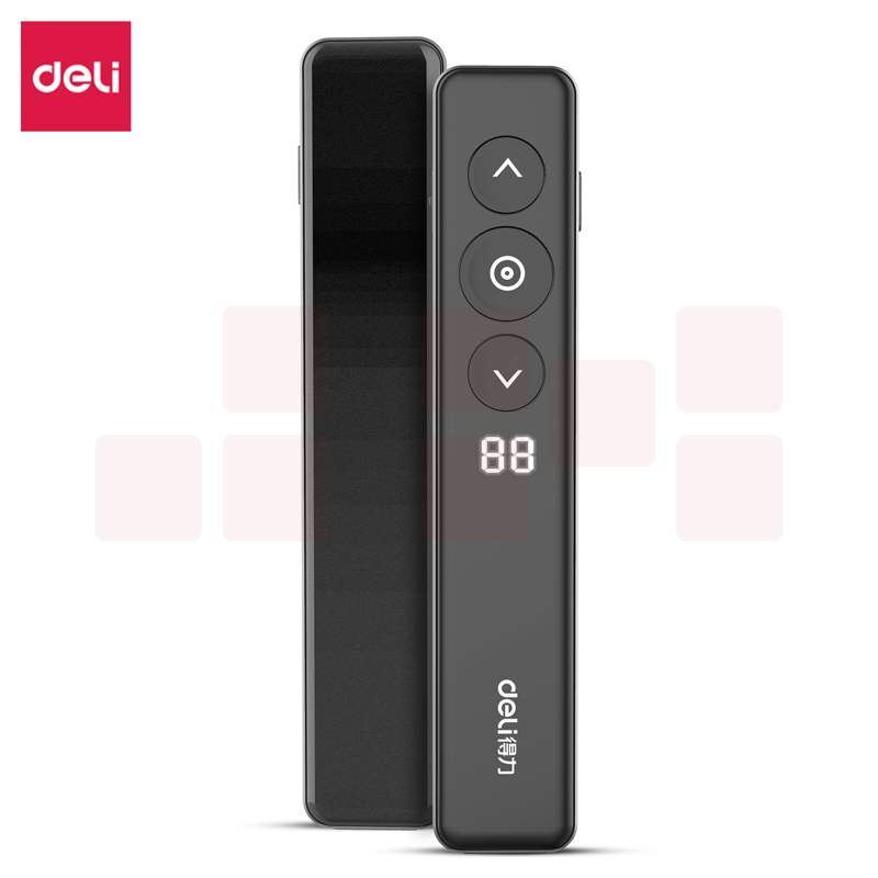 得力50680 Spotlight高端系列计时提醒 聚光放大凸显 PPT投影笔(非物理激光)LED液晶大屏激光翻页笔