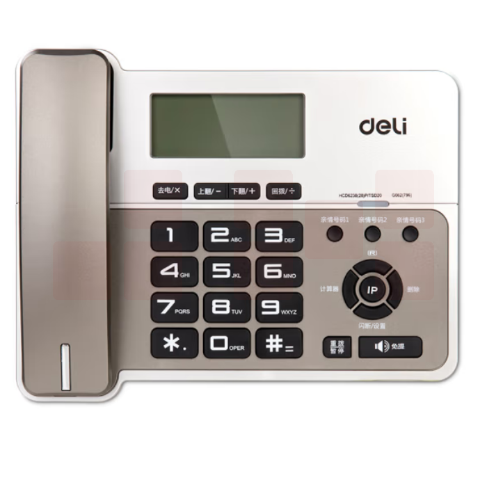 得力 796 电话机固定电话 187ｘ238ｘ86mm  金属灰