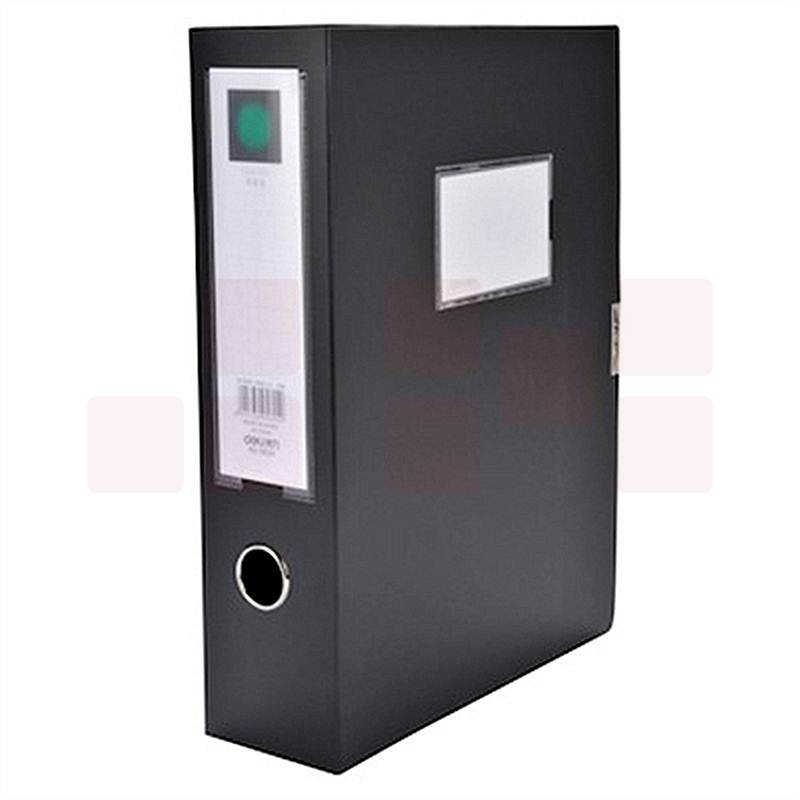 得力 5604 档案盒 239*317*75mm  黑色 收纳盒