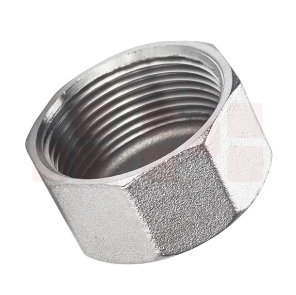 不锈钢六角管帽   内螺纹封头闷盖管堵头  DN20  货号：JC