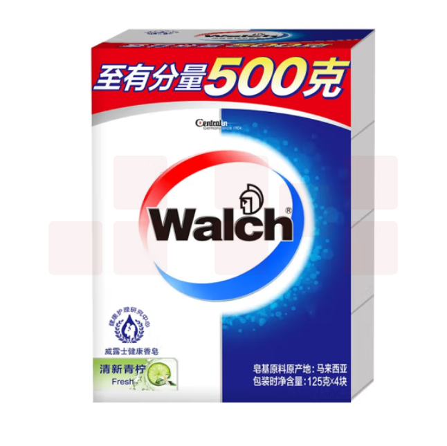 威露士健康香皂 清新青柠 125g×4 温和洁净 滋养呵护