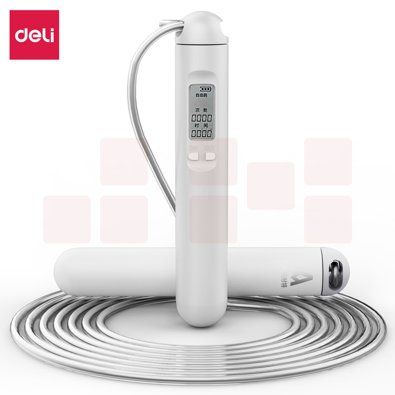 安格耐特F4148中考训练电子计数跳绳3米(钢丝绳)(白色)(根)