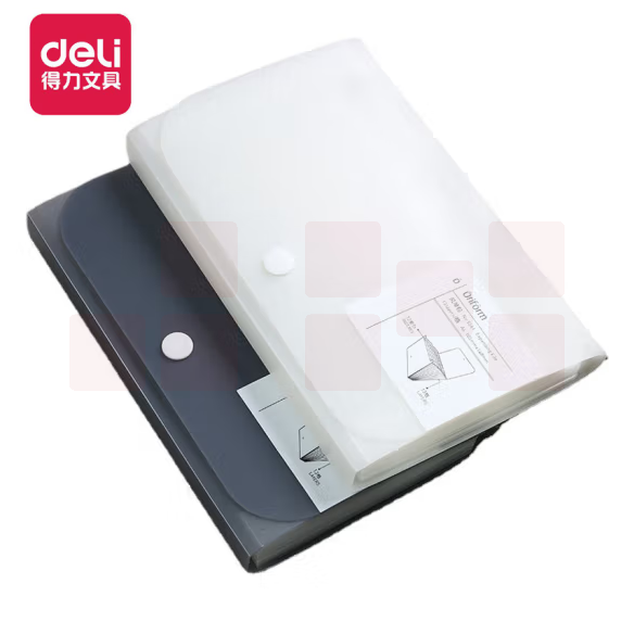 得力5561 13格/A6风琴包多层文件夹分类资料袋 5个装  (白色)