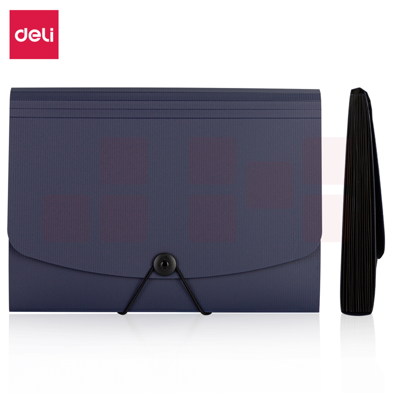 得力13格风琴包A4多层文件夹5236(蓝)