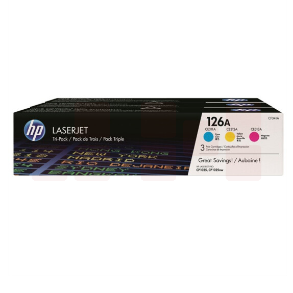 惠普  CF341A  126A三色套装 含CE311A/CE312A/CE313A三个 适用于LaserJet CP1025/M175a/M175nw/M275