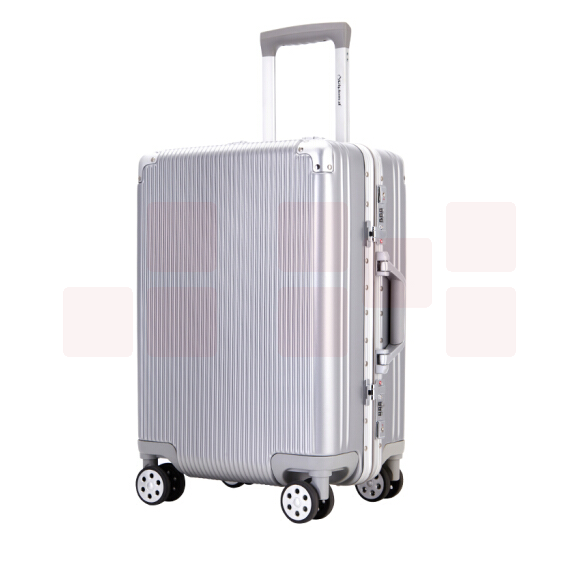 外交官 24英寸 行李箱 拉杆箱双TSA密码锁万向轮旅行箱TC-9183银色