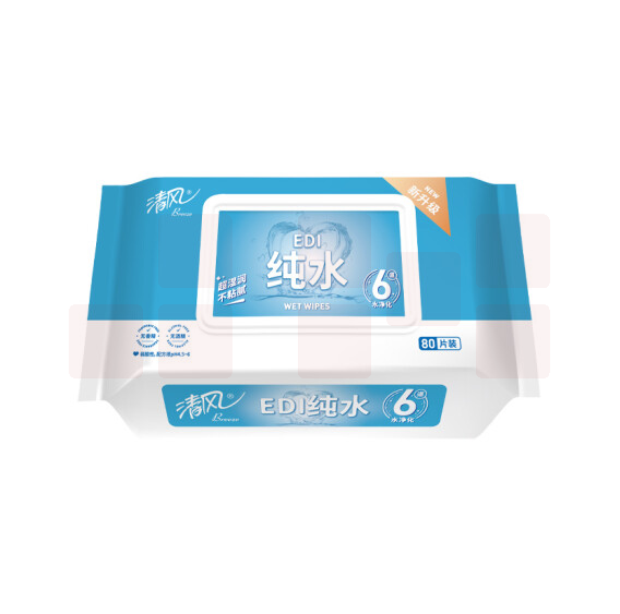 清风  湿巾 湿纸巾  纯水湿巾   80片/包 不含酒精