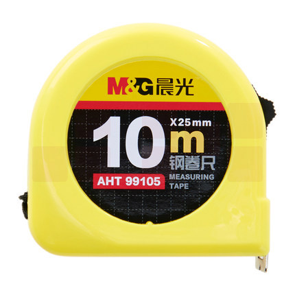 晨光（M&G）10米钢卷尺 外壳尺测量工具卷尺AHT99105