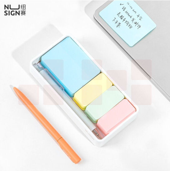 纽赛NS116便利贴套装大小号彩色组合百事标共600张