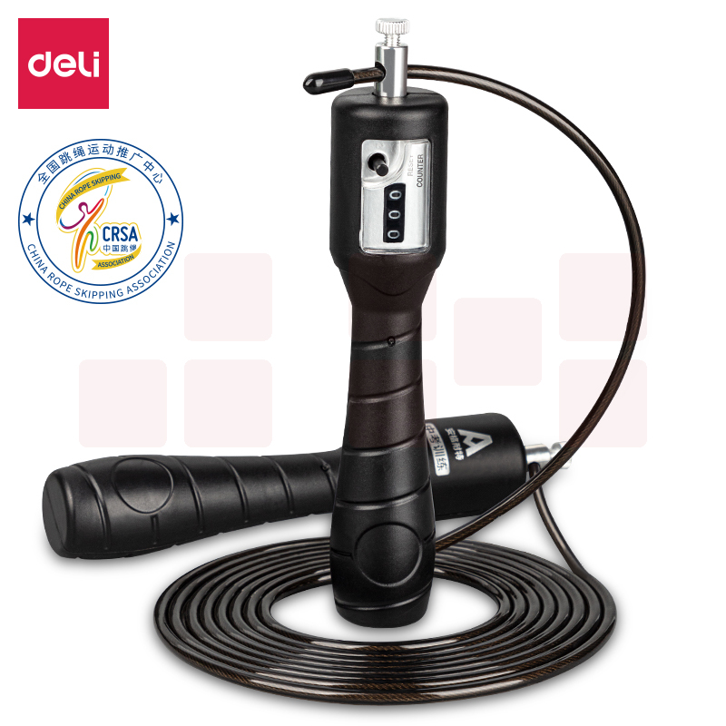 安格耐特F4125黑色手柄机械计数跳绳(黑色)(根)