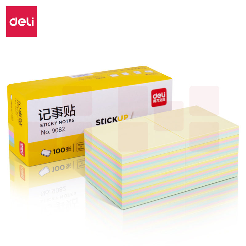 得力  9082记事贴(混)76*76mm(包)