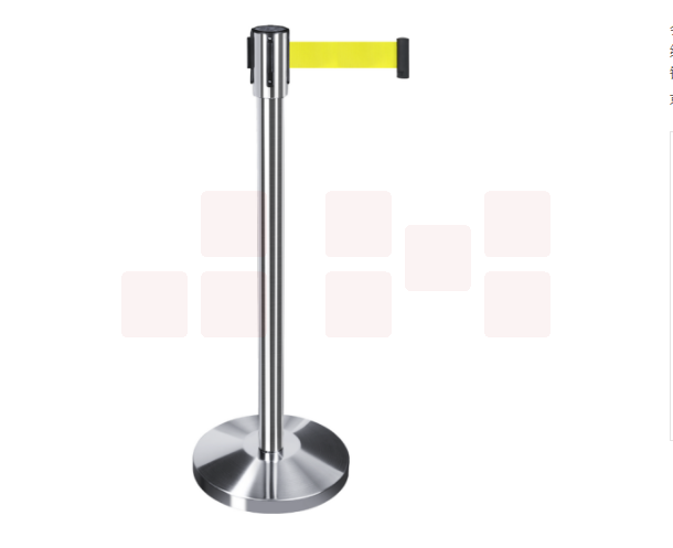 不锈钢 3米黄色 伸缩带式护栏杆 2根一组