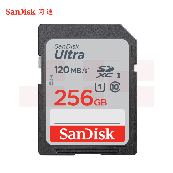闪迪（SanDisk）256GB SD存储卡 C10 至尊高速版内存卡SDSDUNR-256G-ZN6IN  读速120MB/s