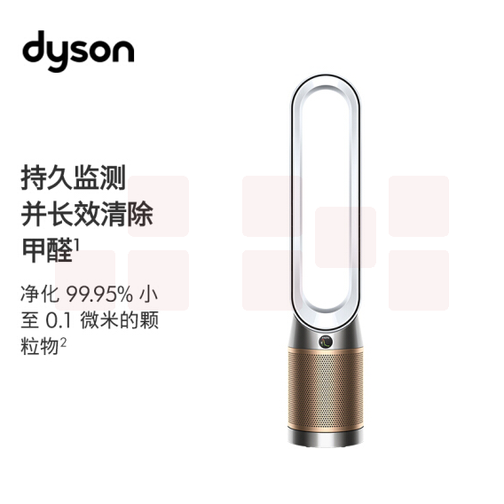戴森 DYSON TP09 除菌除甲醛空气净化风扇 整屋循环净化 兼具空气净化器功能白金色
