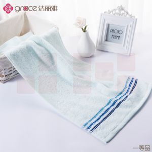洁丽雅 纯棉毛巾 6665 74*33cm独立包装 天蓝