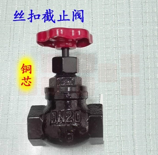 丝扣截止阀   内螺纹铸铁铜芯蒸汽   6分