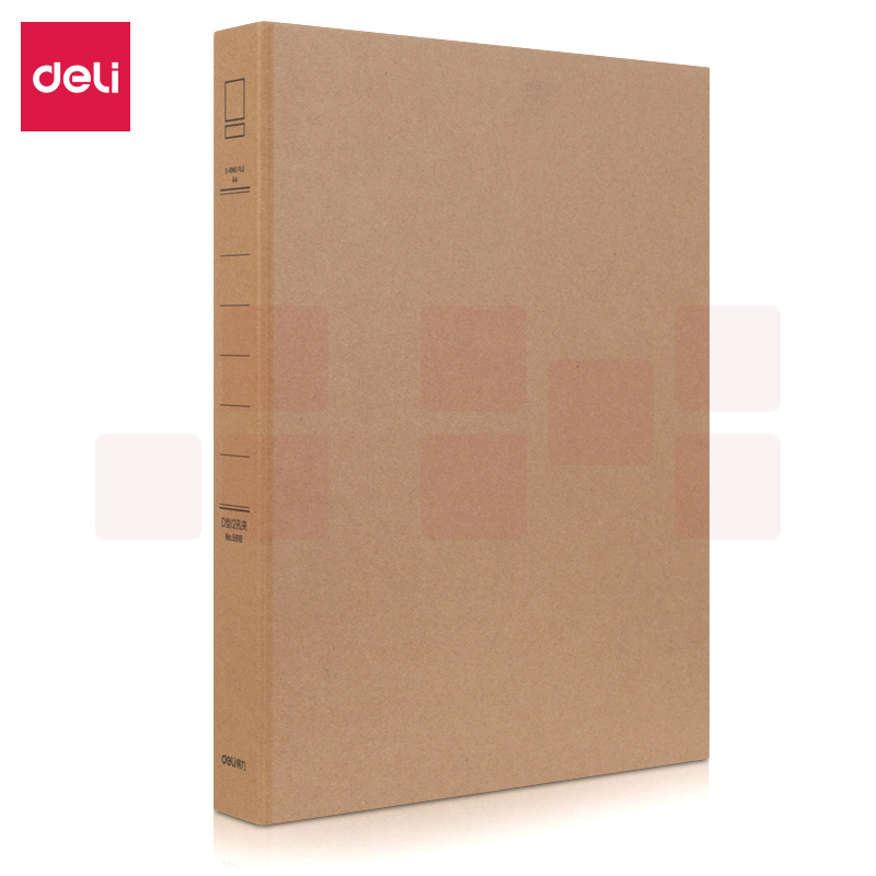 得力5916牛皮纸文件夹245*316*40mm(黄)(只)