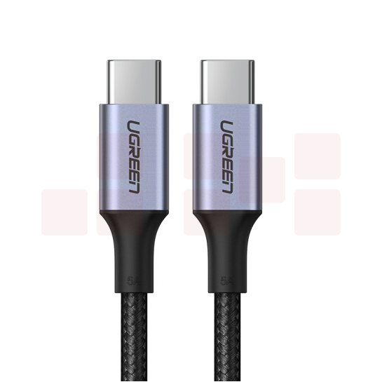 绿联   0.5米 80324黑色 雷电3Type-C公对公数据线  5A100W充电线 货号：WY