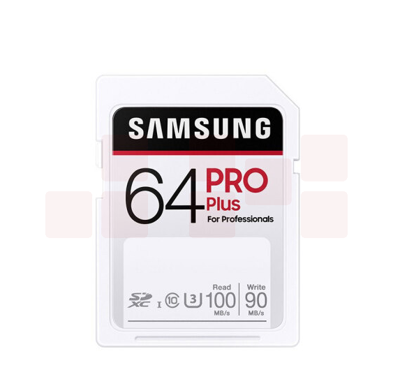 三星 64GB 高速SD存储卡 U3 C10 4K PRO Plus内存卡 全高清数码相机卡单反微单卡 读速100mb/s